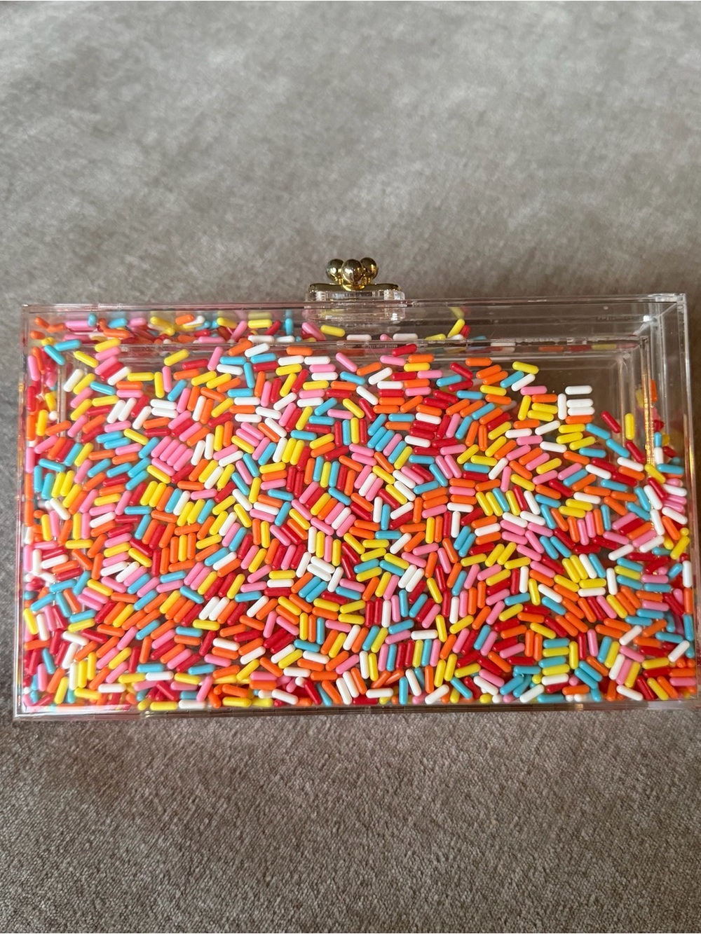 Sephora Museum of Ice Cream Sprinkle Limited Edition Translucent Clutch Rainbow